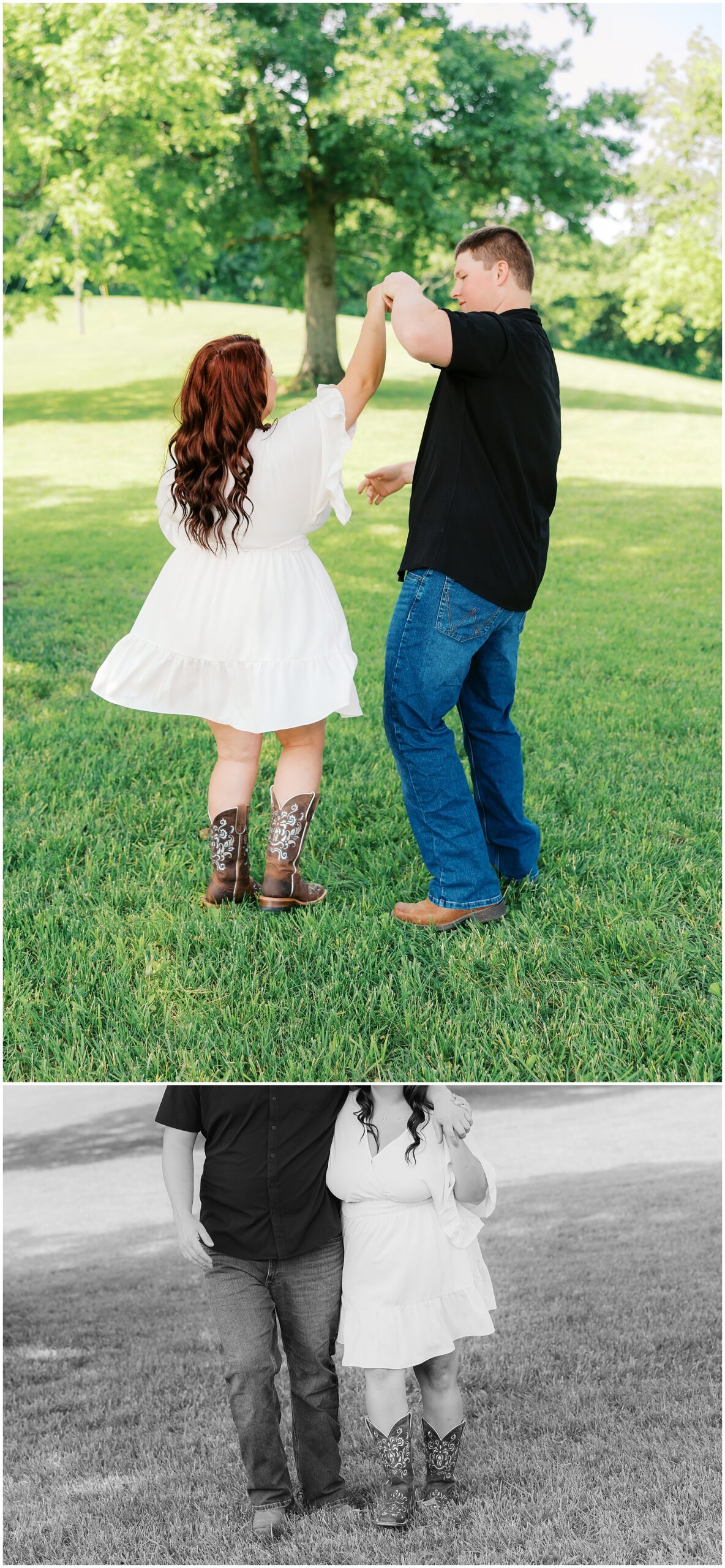 farm engagement session in kentucky