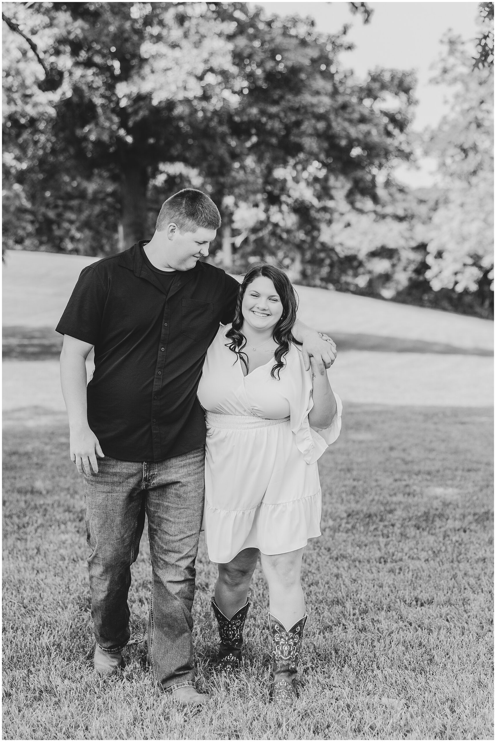 farm engagement session in kentucky
