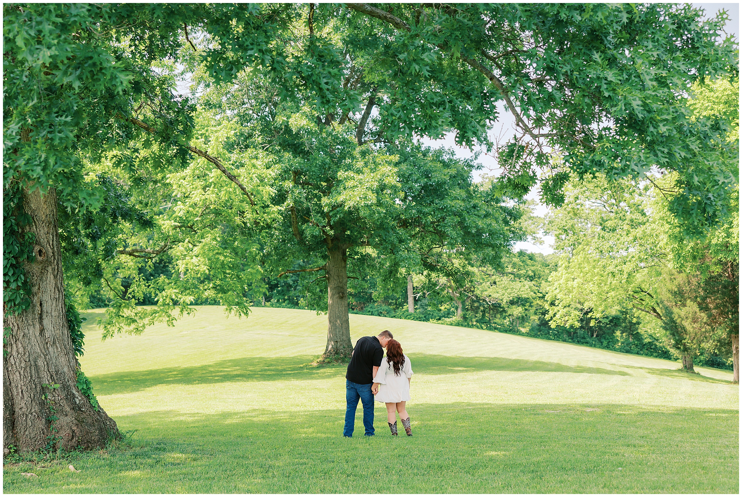 farm engagement session in kentucky