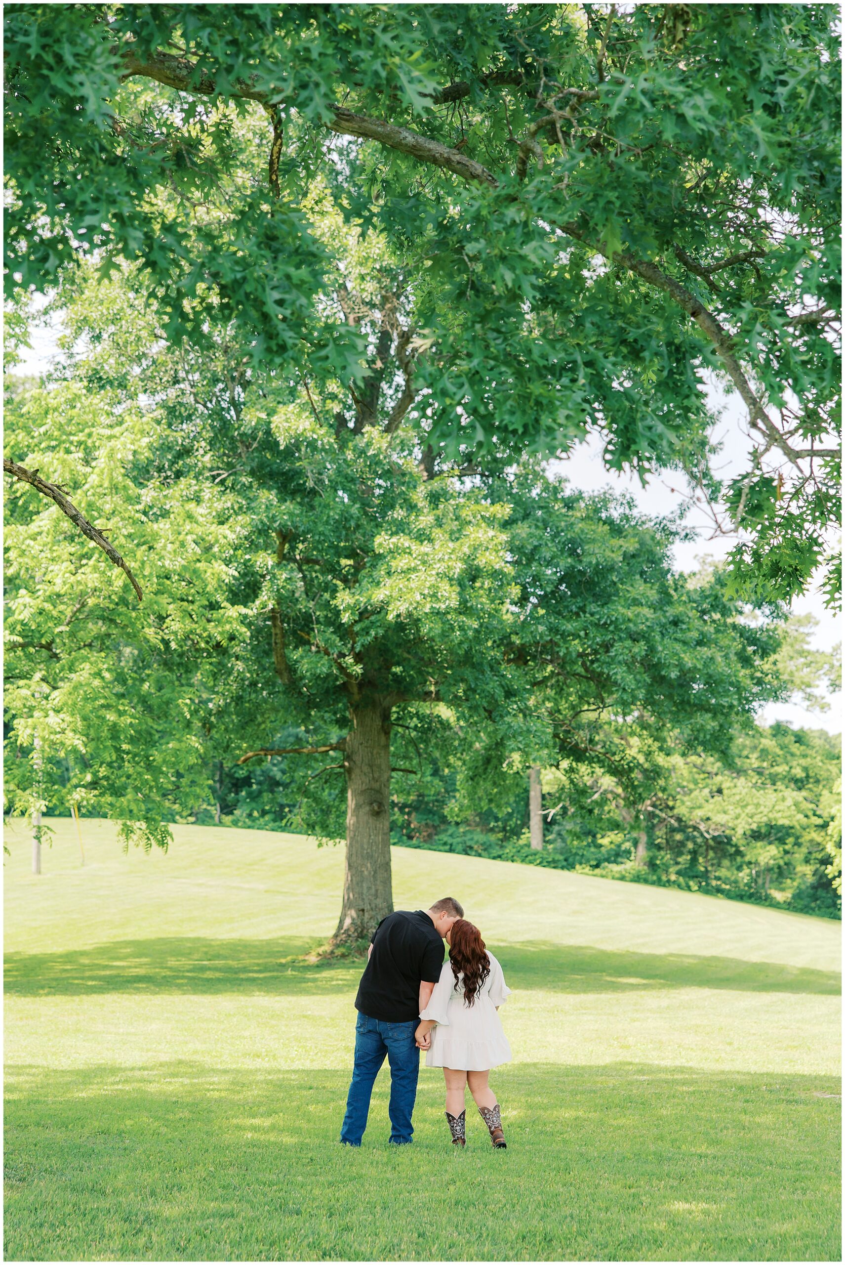 farm engagement session in kentucky