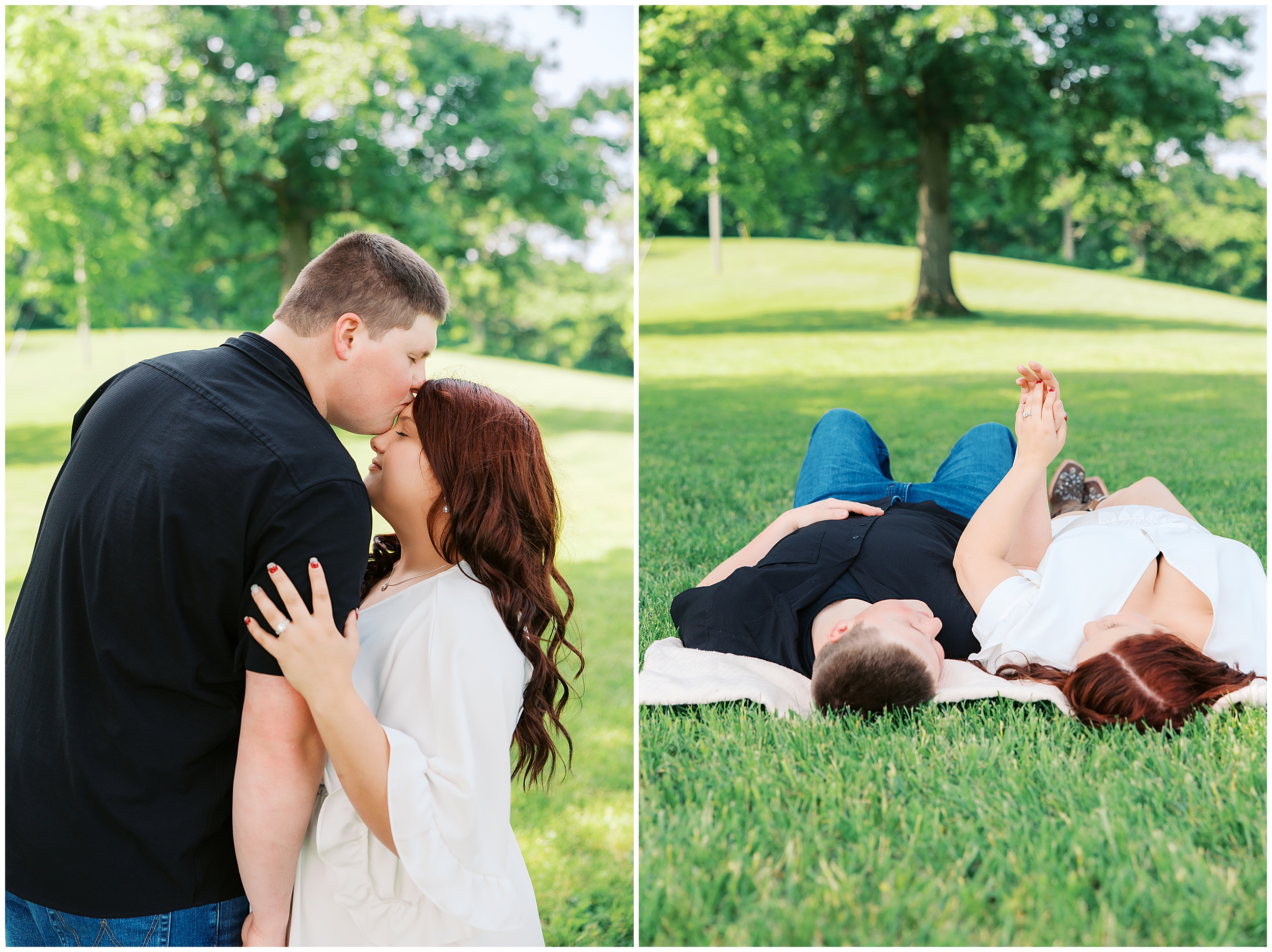 farm engagement session in kentucky