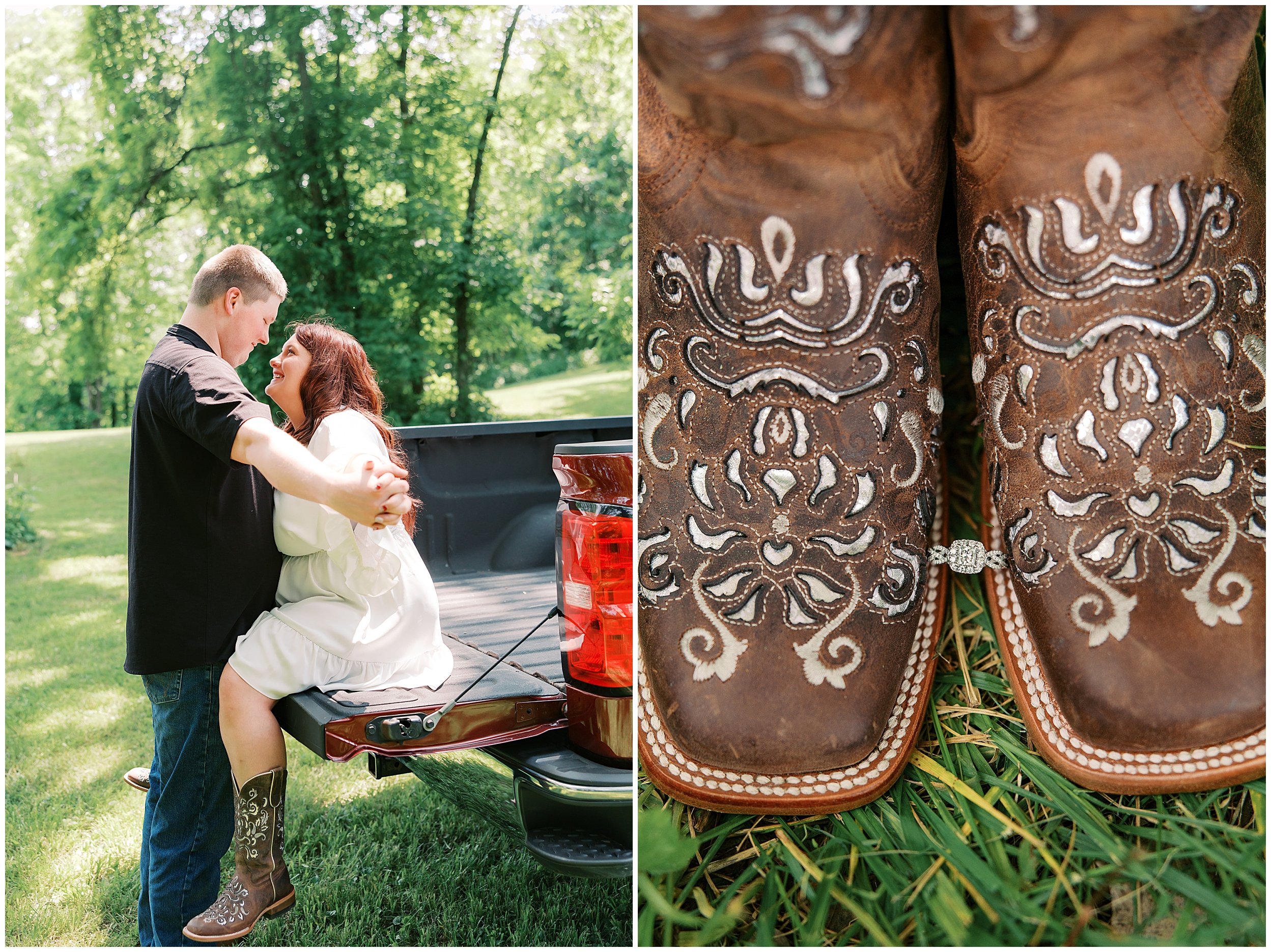 farm engagement session in kentucky