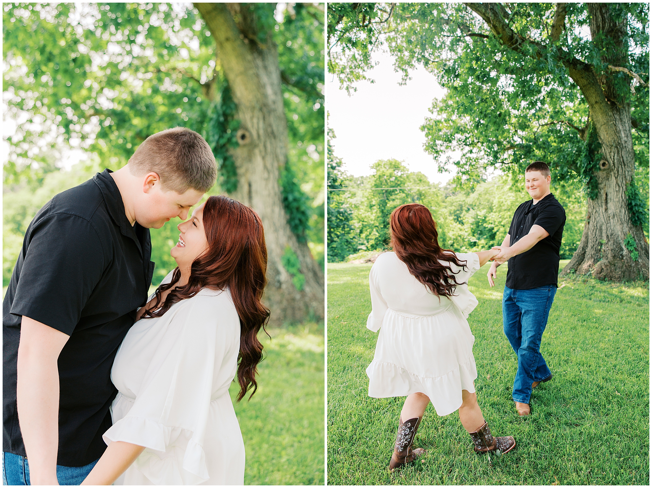 farm engagement session in kentucky