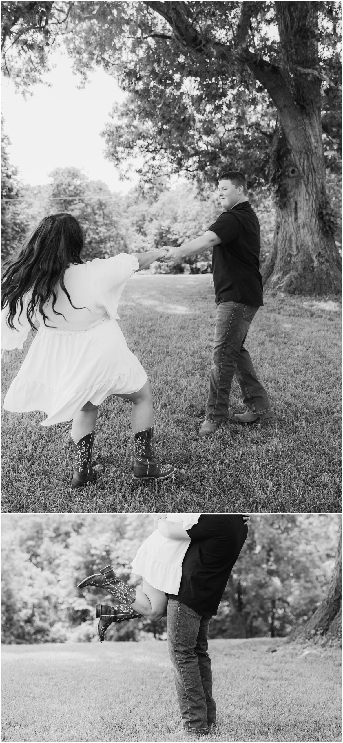 farm engagement session in kentucky