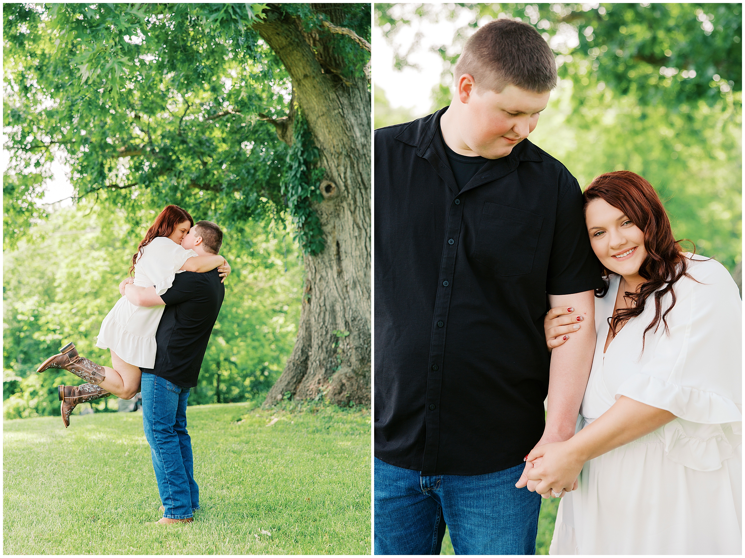 farm engagement session in kentucky