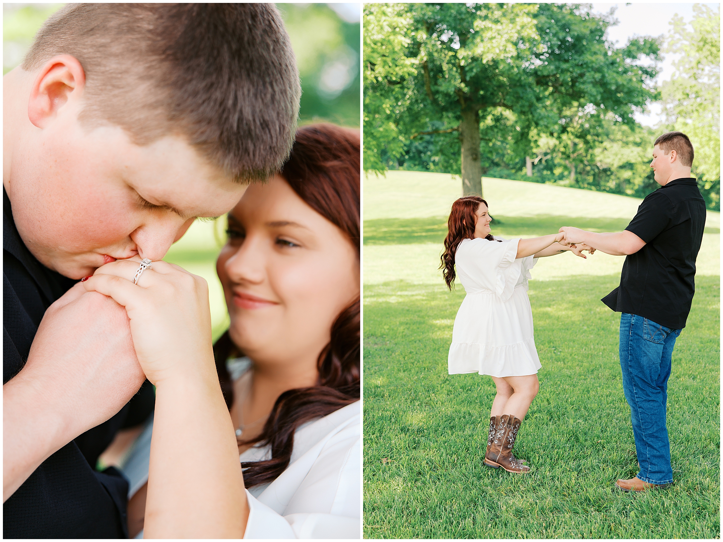 farm engagement session in kentucky